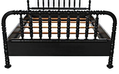 Noir Bachelor Bed in Hand Rubbed Black GBED112QHB