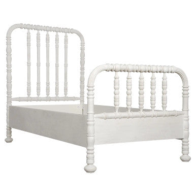 Noir Bachelor Bed in White Wash GBED112QWH