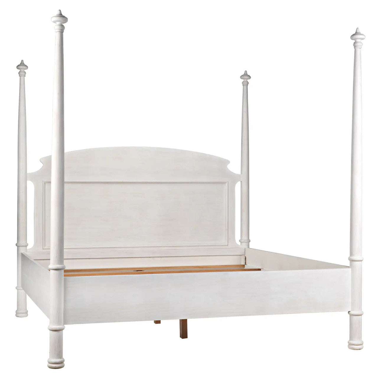 Noir New Douglas Bed in White Washed GBED116EKWH-NEW