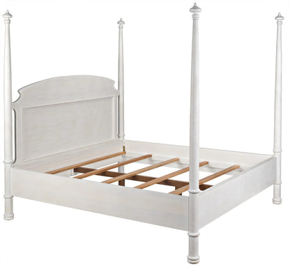 Noir New Douglas Bed in White Washed GBED116EKWH-NEW