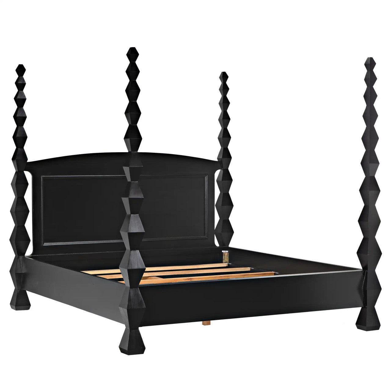 Noir Brancusi Bed in Hand Rubbed Black GBED135EKHB