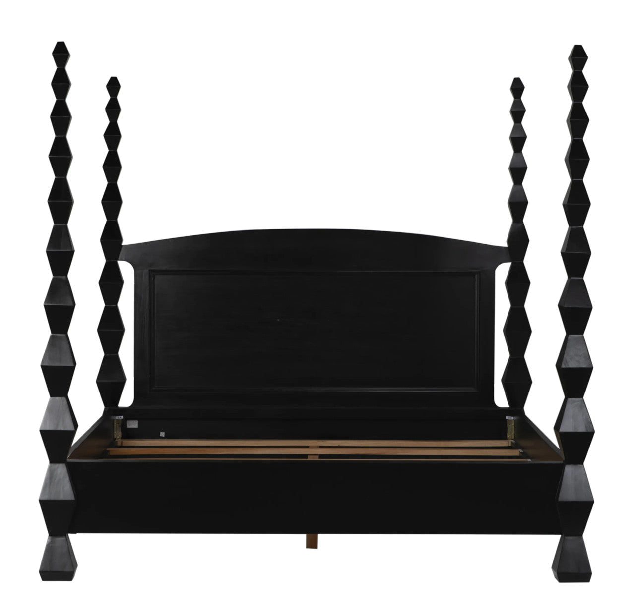 Noir Brancusi Bed in Hand Rubbed Black GBED135EKHB