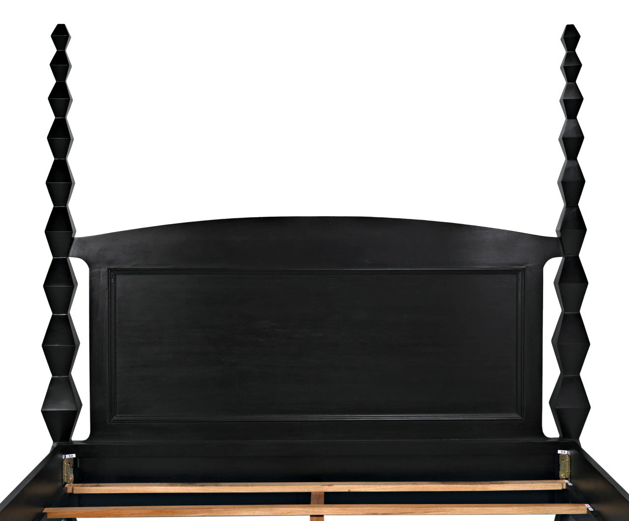 Noir Brancusi Bed in Hand Rubbed Black GBED135EKHB