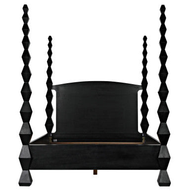 Noir Brancusi Bed in Hand Rubbed Black GBED135QHB