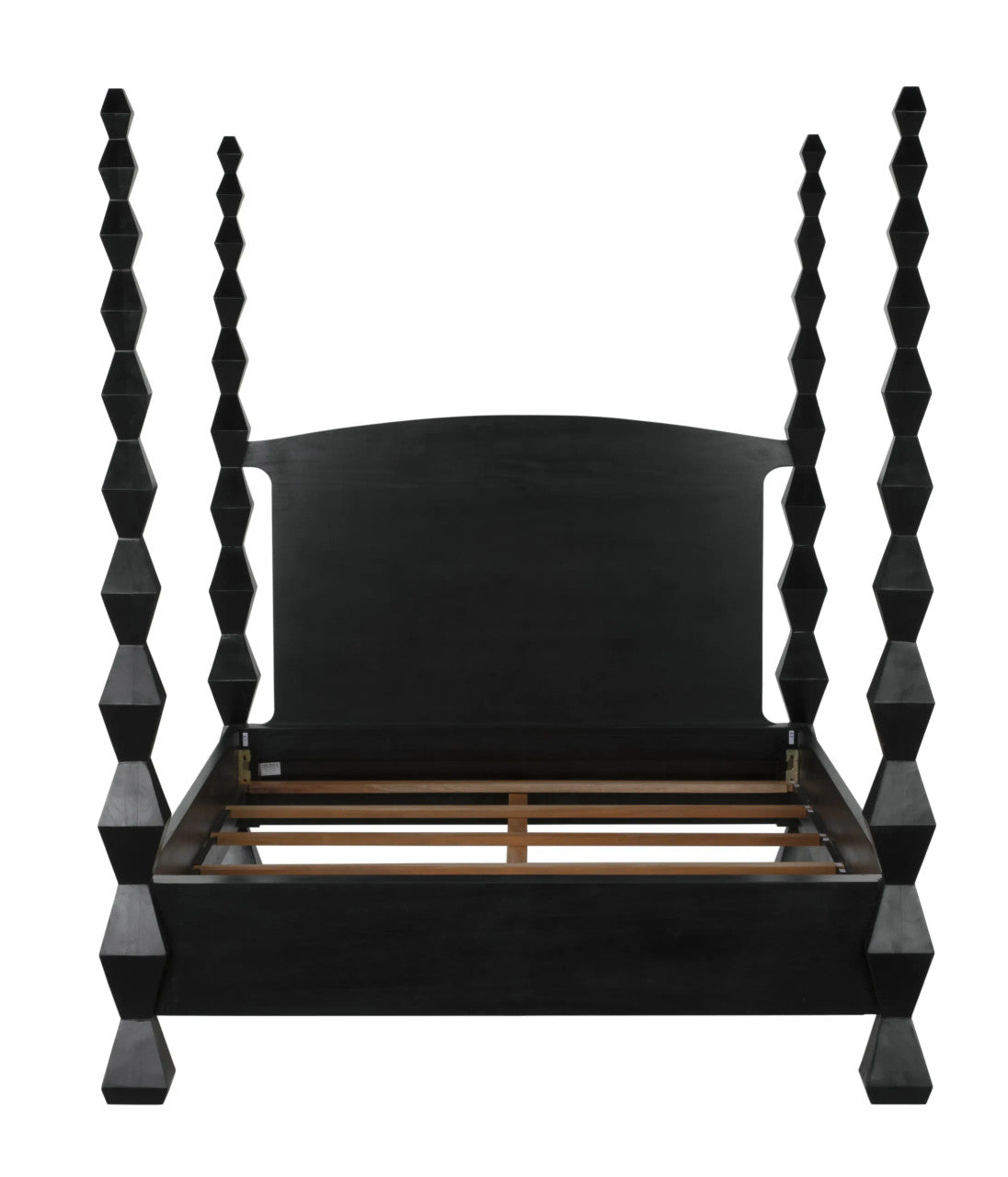 Noir Brancusi Bed in Hand Rubbed Black GBED135QHB