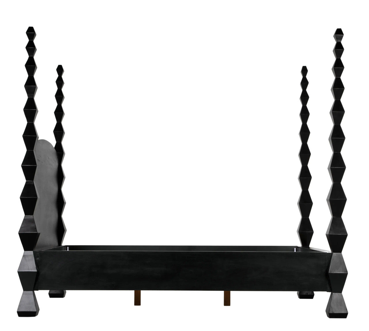 Noir Brancusi Bed in Hand Rubbed Black GBED135QHB