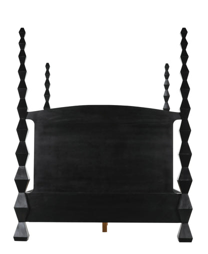 Noir Brancusi Bed in Hand Rubbed Black GBED135QHB