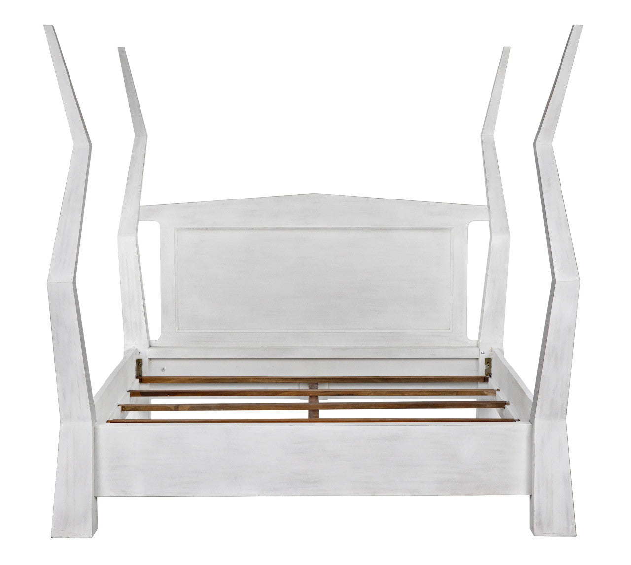 Noir Patras Bed in White Wash GBED138CKWH