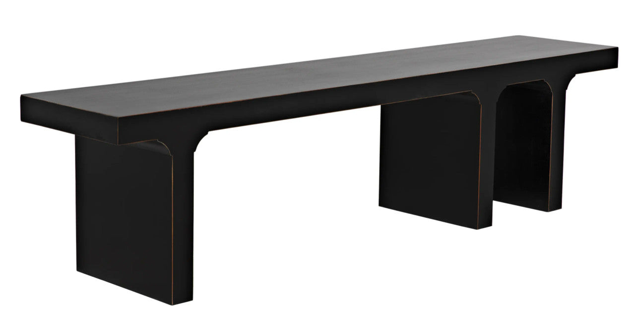 Noir Kir Bench in Hand Rubbed Black GBEN139HB