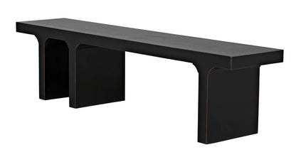 Noir Kir Bench in Hand Rubbed Black GBEN139HB