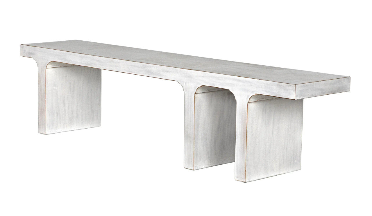 Noir Kir Bench in White Wash GBEN139WH