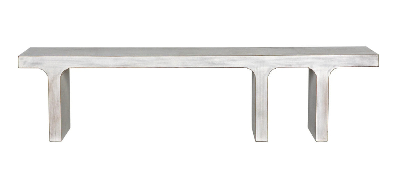 Noir Kir Bench in White Wash GBEN139WH