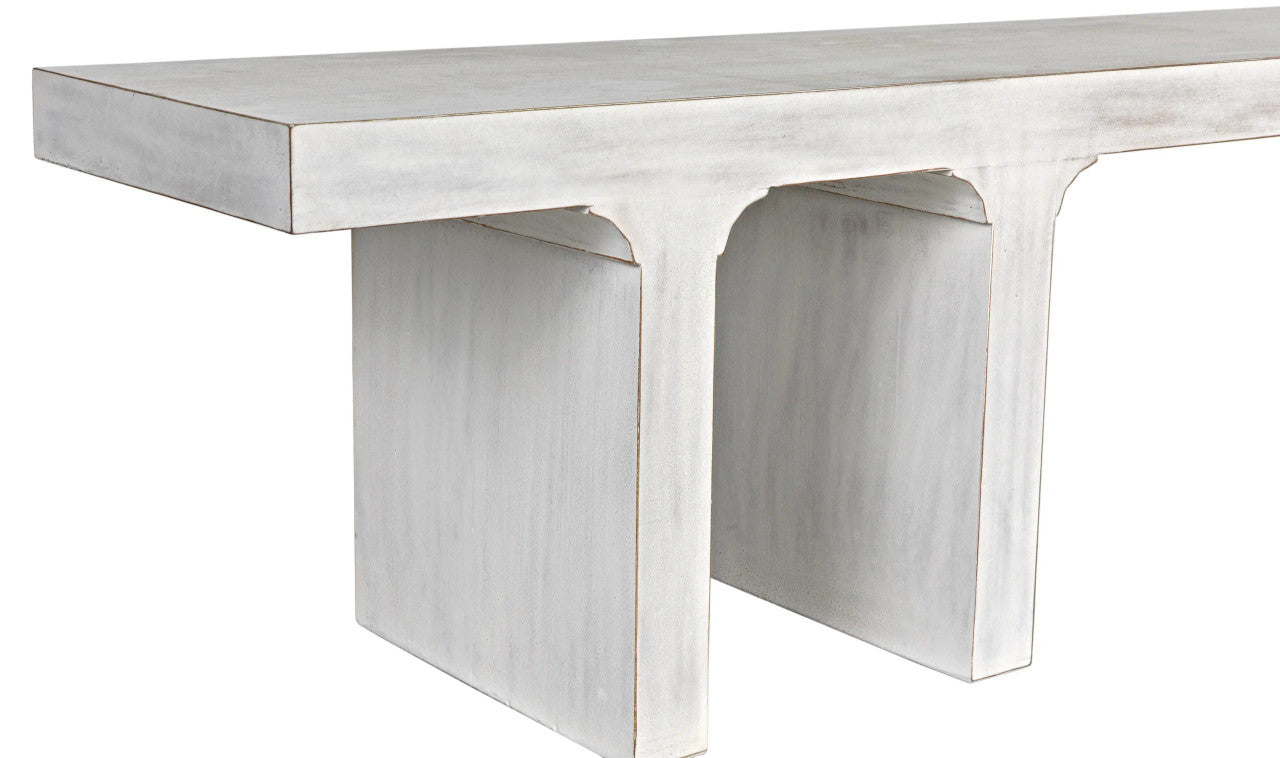 Noir Kir Bench in White Wash GBEN139WH