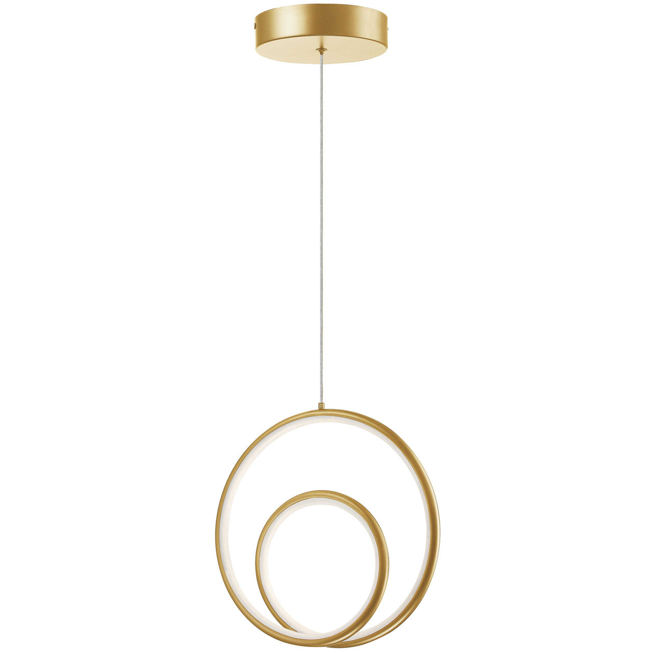 Dainolite 22W Pendant, Aged Brass w/ White Silicone Diffuser GBL-1222LEDP-AGB