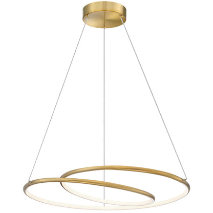 Dainolite 38W Chandelier, Aged Brass w/ White Silicone Diffuser GBL-2438LEDC-AGB