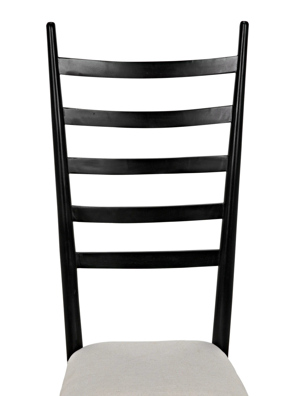 Noir Ladder Chair in Hand Rubbed Black GCHA132HB