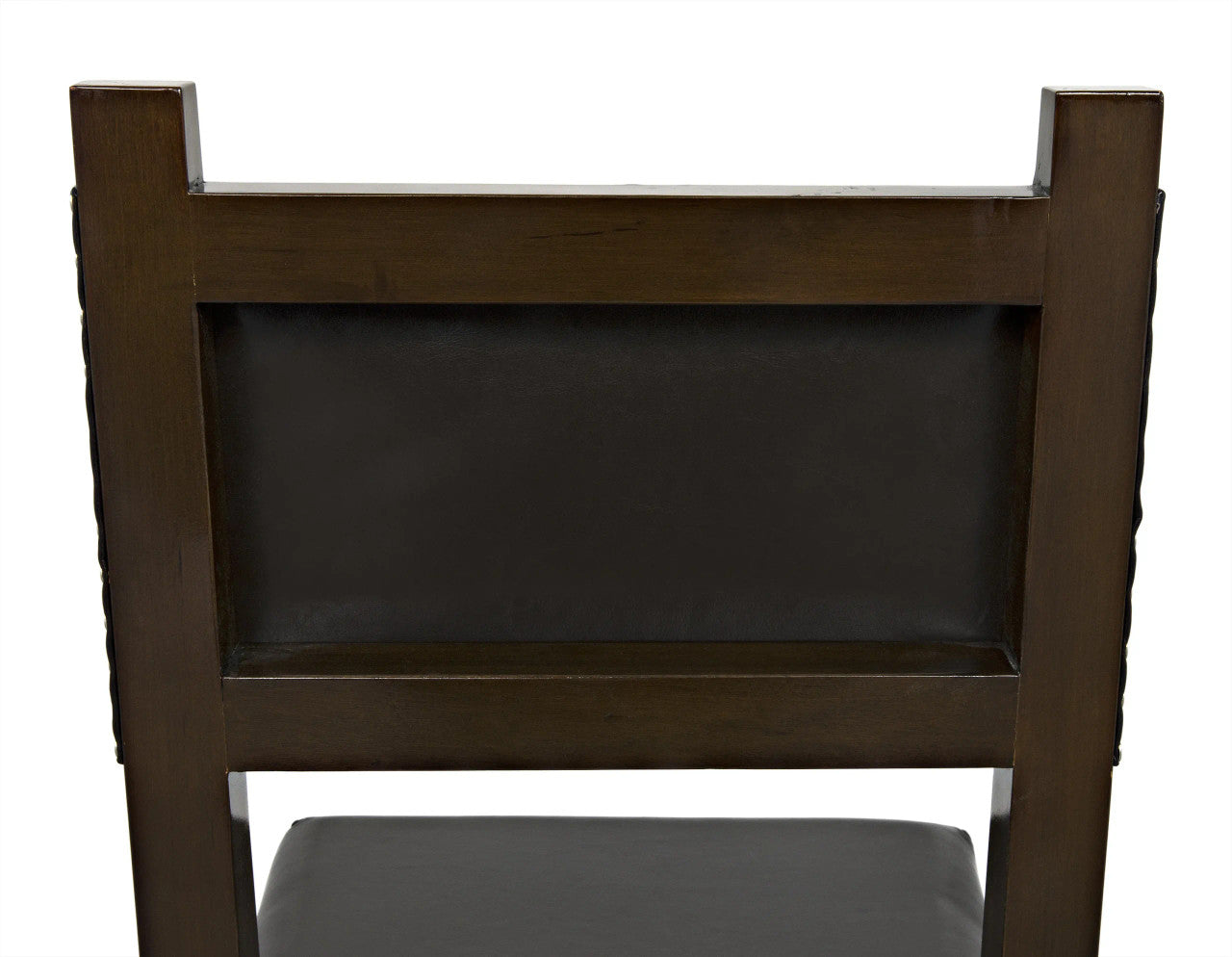 Noir Kerouac Chair with Leather in Distressed Brown GCHA275D