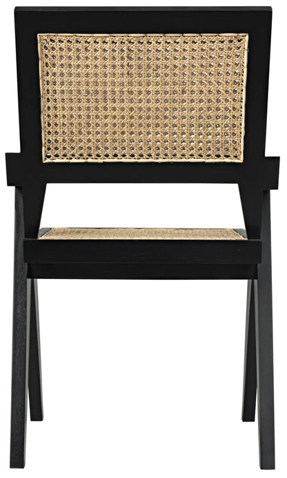 Noir Jude Chair with Caning in Black GCHA278B