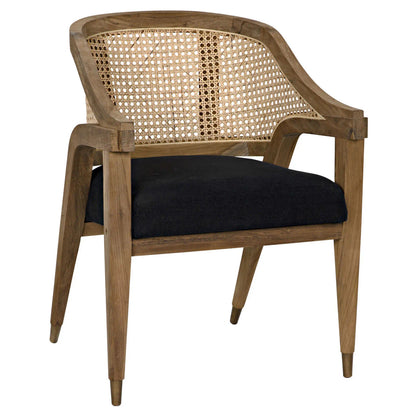 Noir Chloe Chair in Waxed GCHA283T