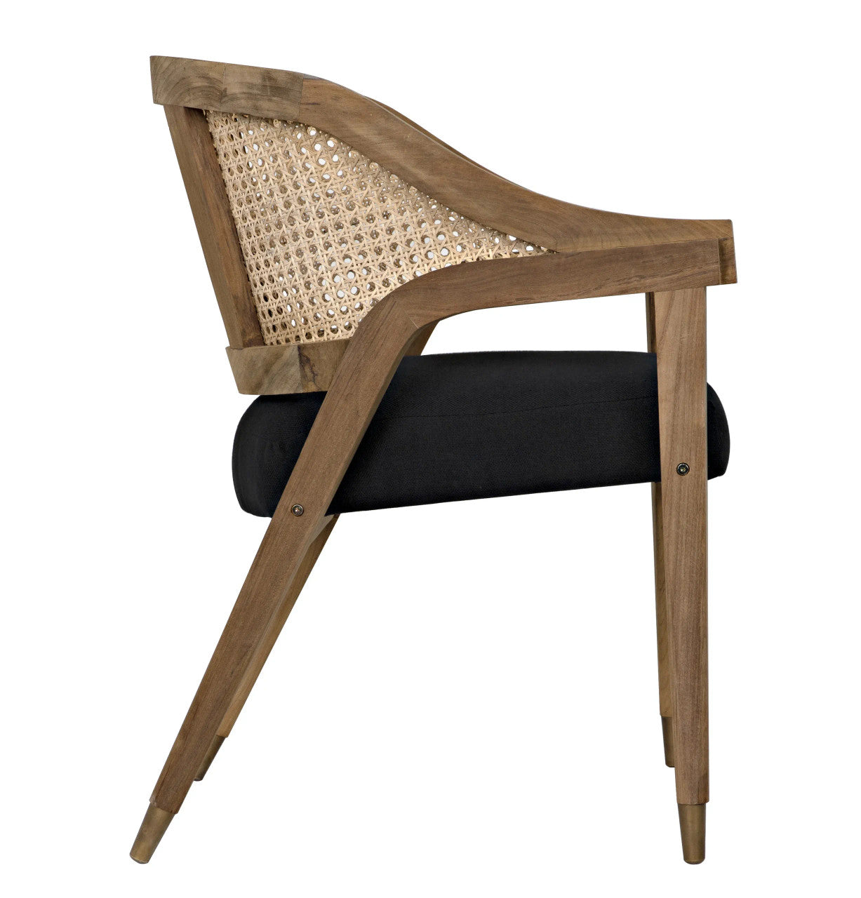 Noir Chloe Chair in Waxed GCHA283T