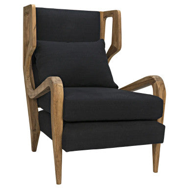 Noir Carol Chair in Waxed GCHA292T