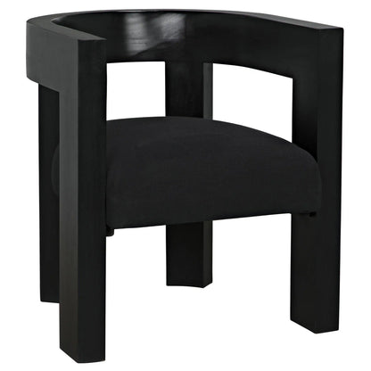 Noir Eros Chair in Hand Rubbed Black GCHA306HB