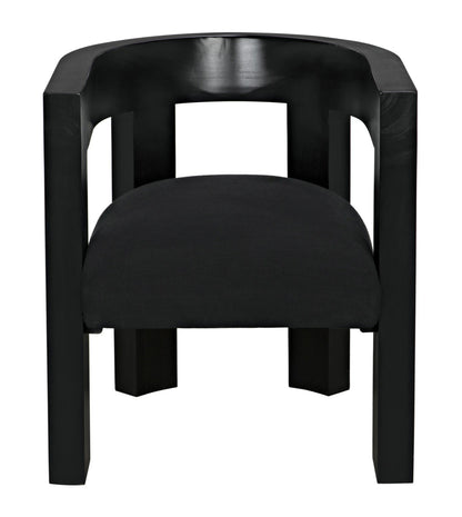 Noir Eros Chair in Hand Rubbed Black GCHA306HB