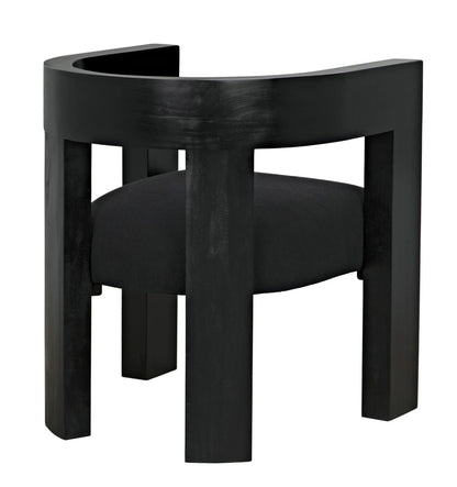 Noir Eros Chair in Hand Rubbed Black GCHA306HB