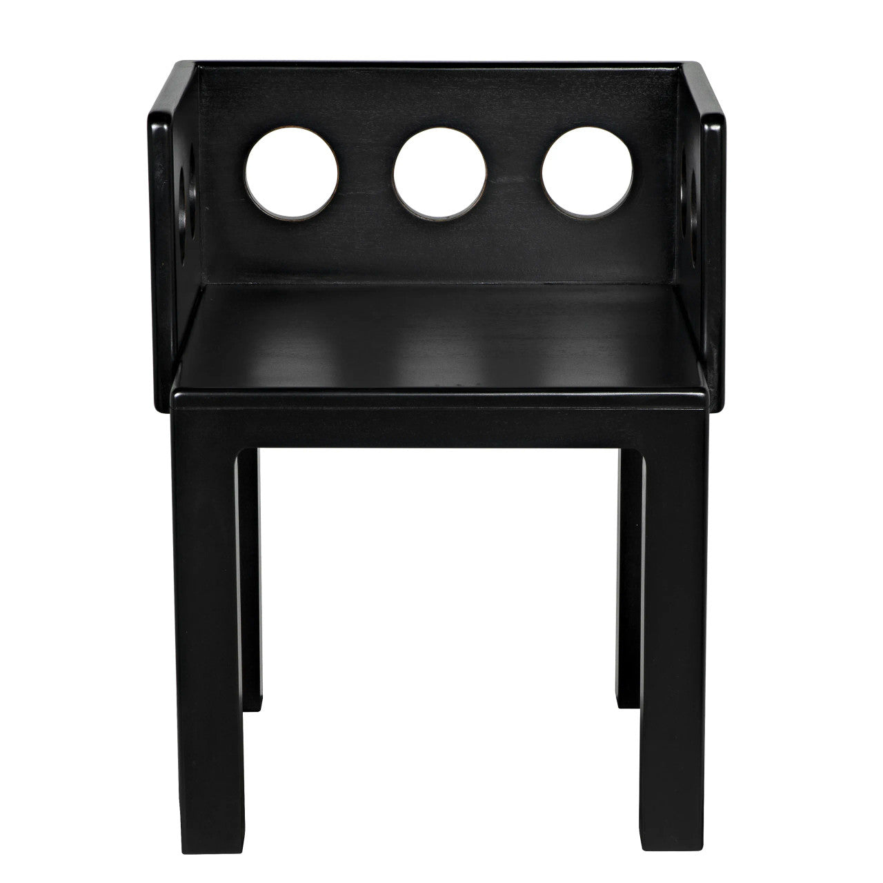 Noir Elton Chair in Hand Rubbed Black GCHA311HB