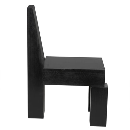 Noir Murry Chair in Hand Rubbed Black GCHA313HB