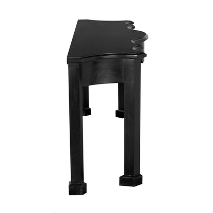 Noir Estate Console Hand Rubbed Black in Hand Rubbed Black GCON128HB