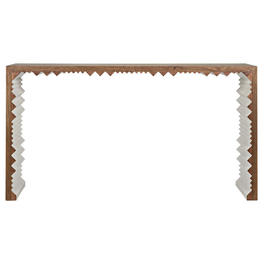 Noir Nelson Console in Dark Walnut with White GCON160