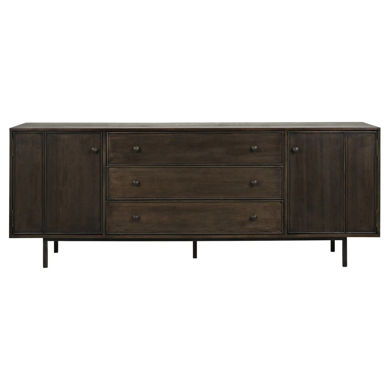 Noir Boston Sideboard in Ebony Walnut  w/ Matte Black Base GCON206EB