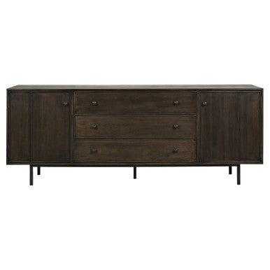 Noir Boston Sideboard in Ebony Walnut  w/ Matte Black Base GCON206EB