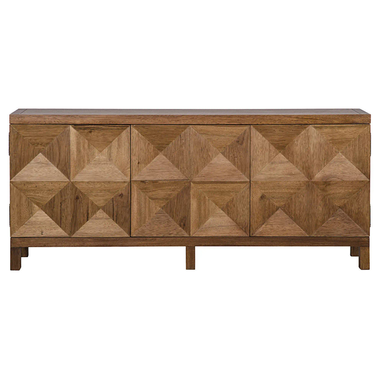 Noir Quadrant 3 Door Sideboard in Dark Walnut GCON231DW-3