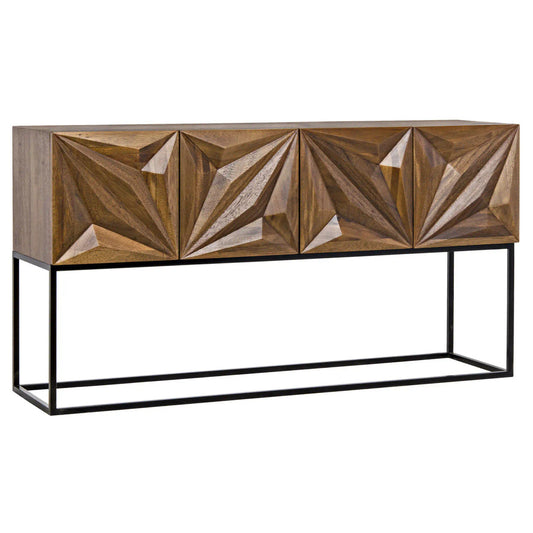 Noir Zurich Console in Dark Walnut GCON262DW