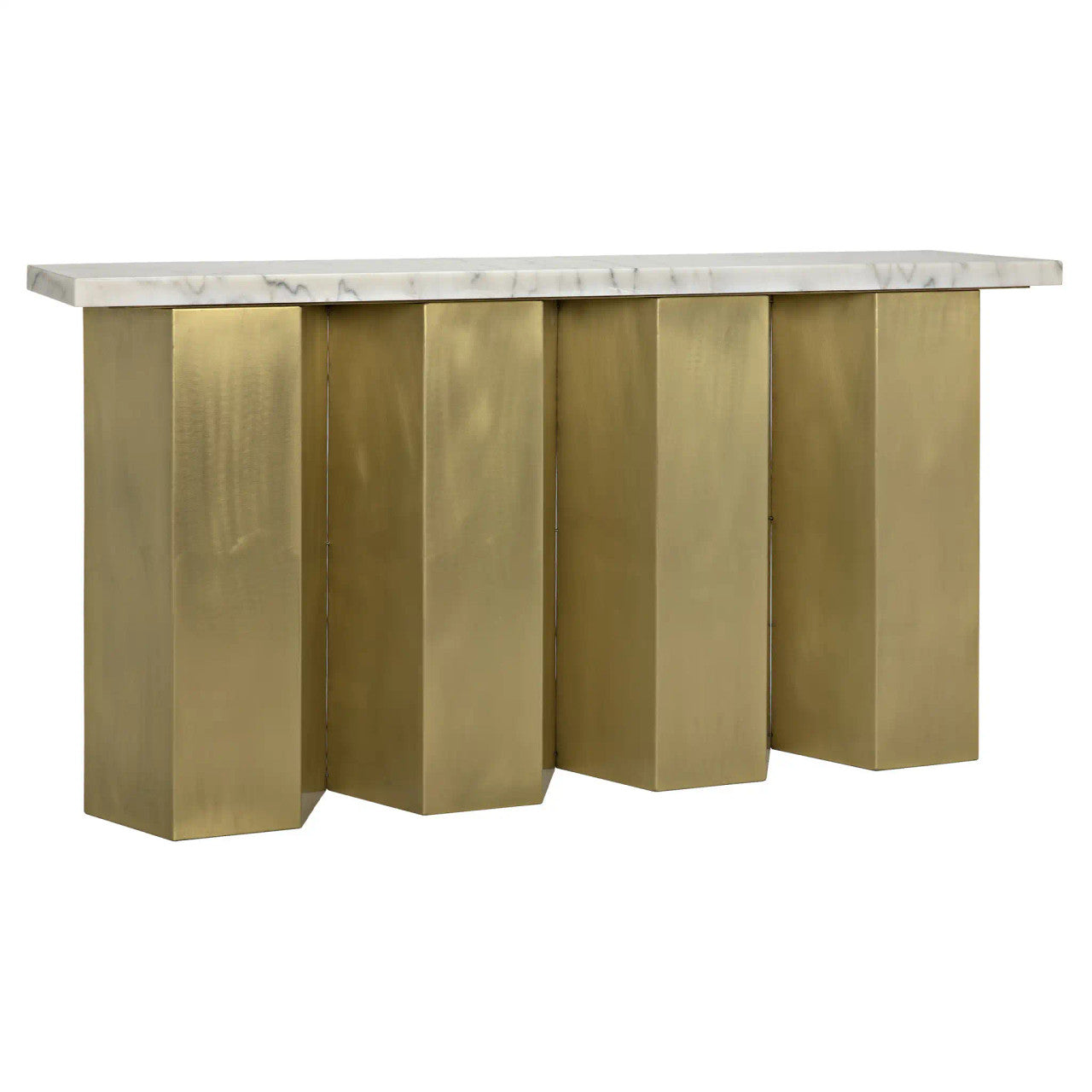 Noir Shilo Console in Antique Brass GCON277MB