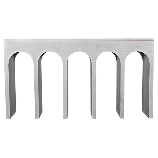 Noir Bridge Console in White Wash GCON287WH