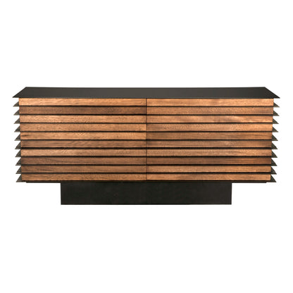 Noir Elevation Sideboard, Dark Walnut and Steel in Dark Walnut with Matte Black GCON347DW