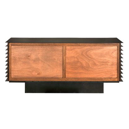 Noir Elevation Sideboard, Dark Walnut and Steel in Dark Walnut with Matte Black GCON347DW