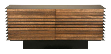 Noir Elevation Sideboard, Dark Walnut and Steel in Dark Walnut with Matte Black GCON347DW