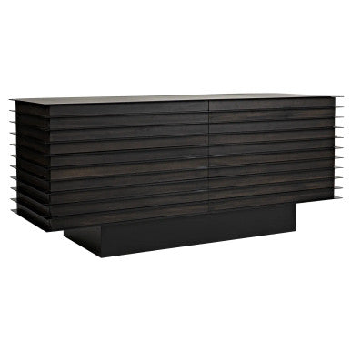 Noir Elevation Sideboard in Ebony Walnut w/ Matte Black Accents GCON347EB