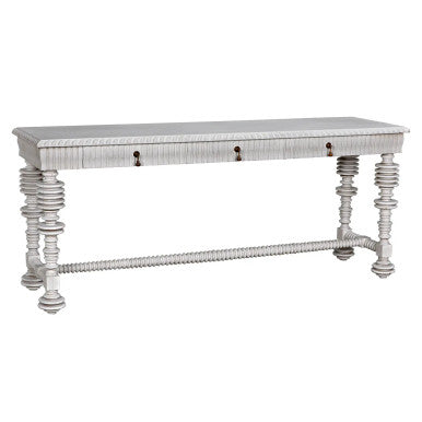 Noir Portuguese Console in White Wash GCON376WH