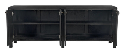 Noir Weston Sideboard in Hand Rubbed Black with Light Brown Trim GCON386HB