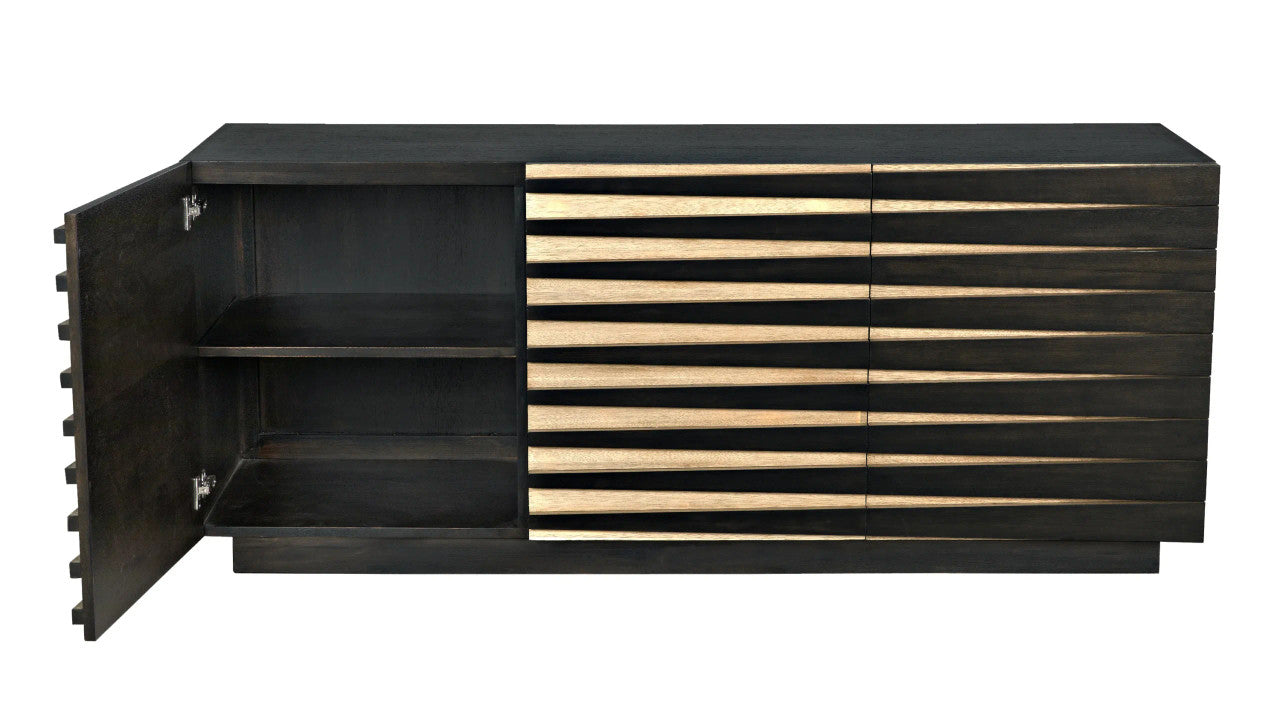 Noir Tyson Sideboard in Ebony Walnut and Washed Walnut GCON389EB