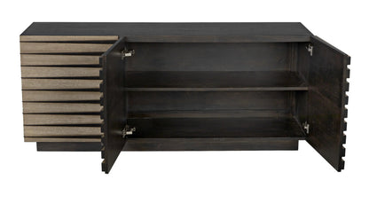 Noir Tyson Sideboard in Ebony Walnut and Washed Walnut GCON389EB