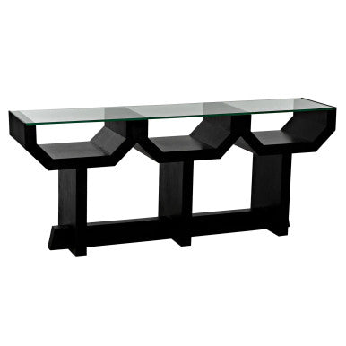 Noir Ando Console in Hand Rubbed Black GCON397HB