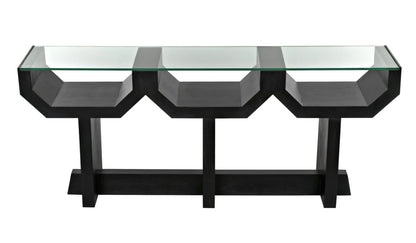 Noir Ando Console in Hand Rubbed Black GCON397HB