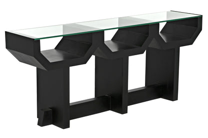 Noir Ando Console in Hand Rubbed Black GCON397HB