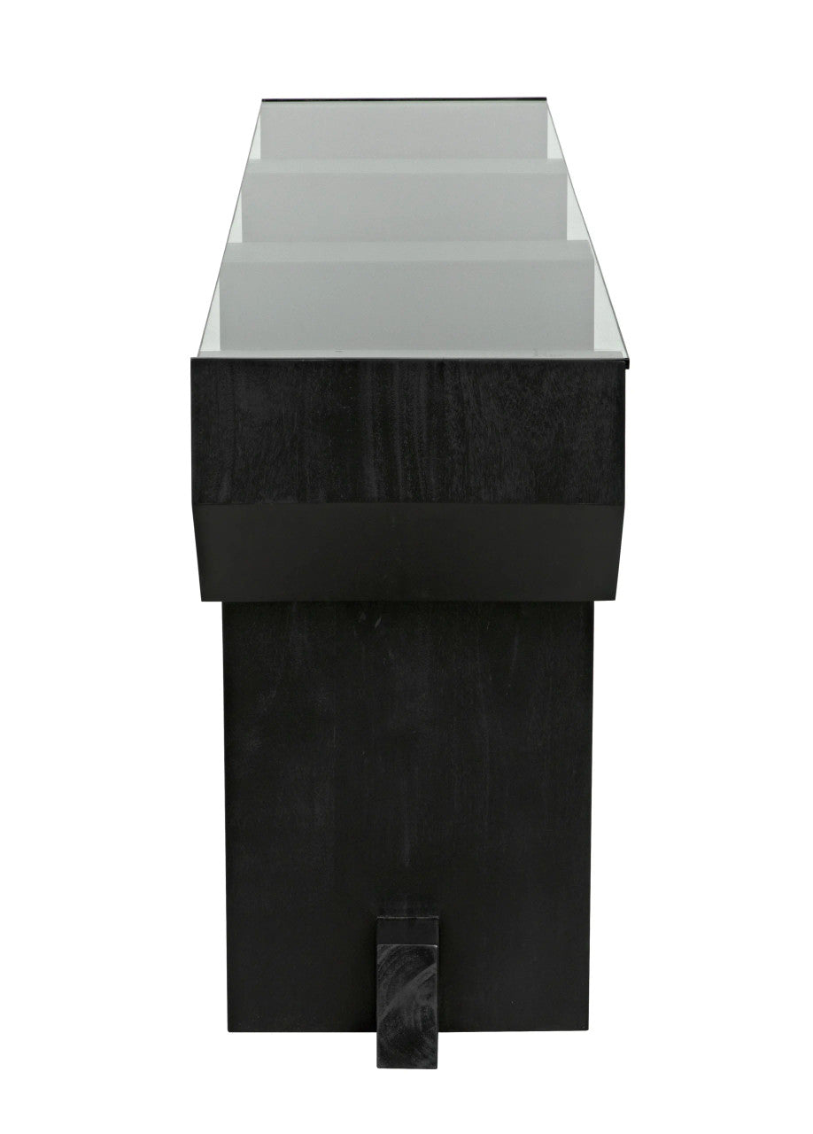 Noir Ando Console in Hand Rubbed Black GCON397HB